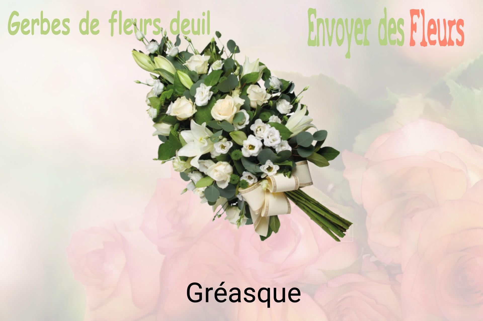 Gerbe de fleurs de deuil livrée à Gréasque